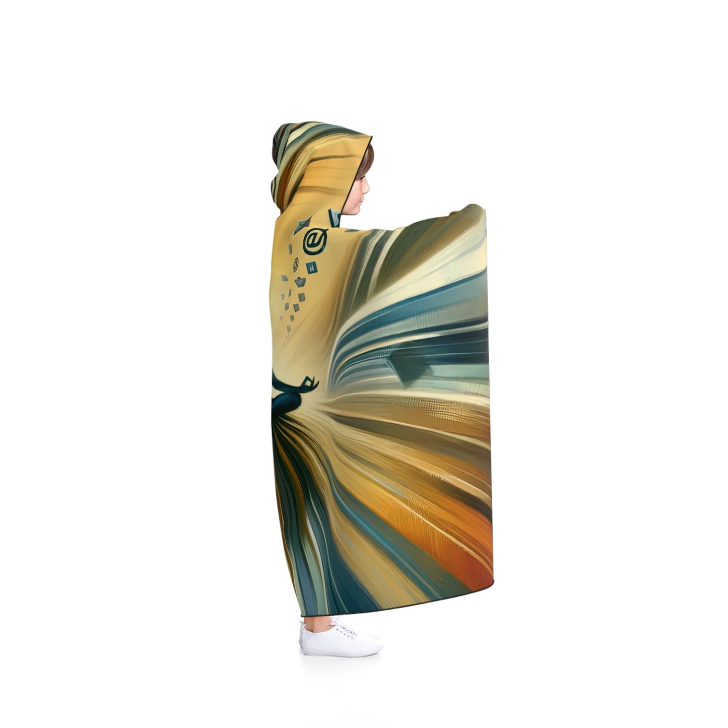 Meditative Commute Flow Hooded Blanket - ATUH.ART