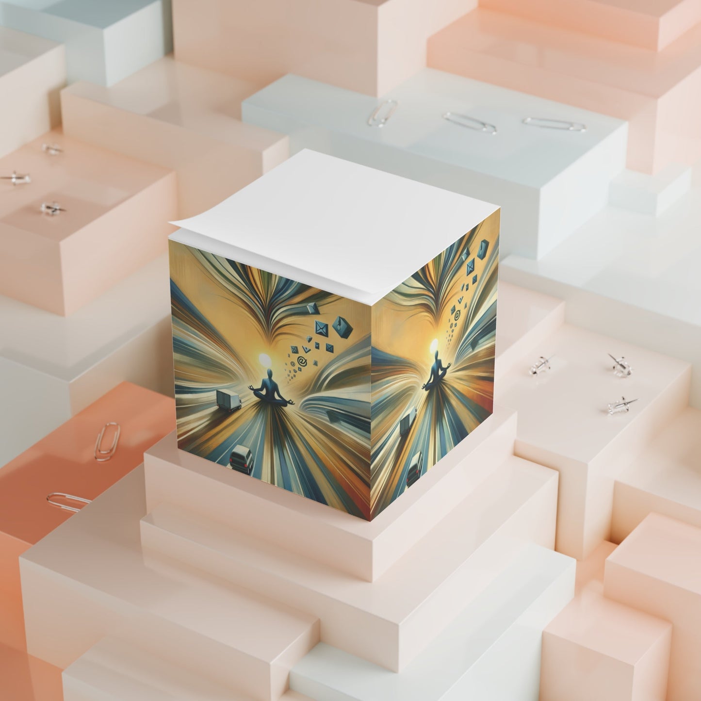 Meditative Commute Flow Note Cube - ATUH.ART
