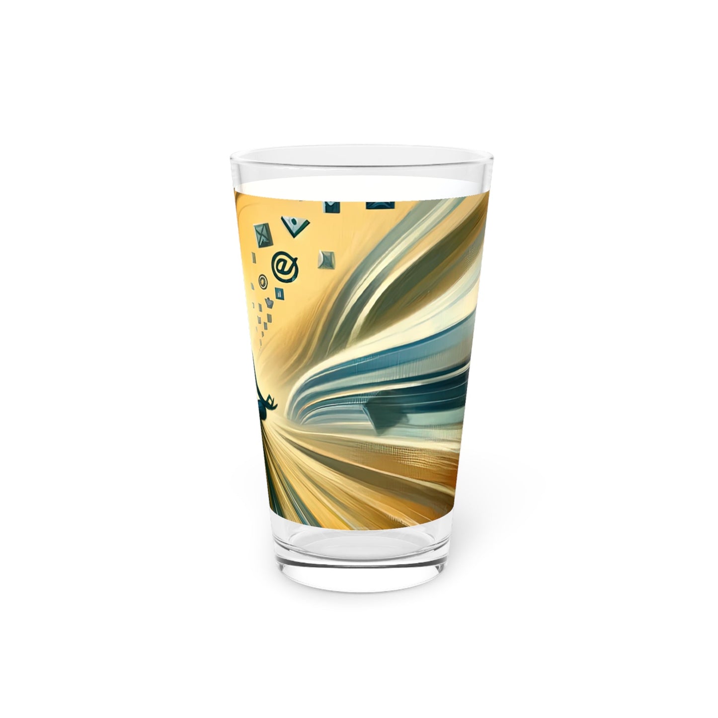 Meditative Commute Flow Pint Glass, 16oz - ATUH.ART