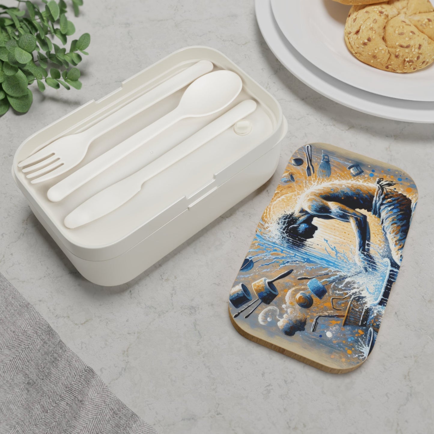 Meditative Kinetic Tachism Bento Lunch Box - ATUH.ART