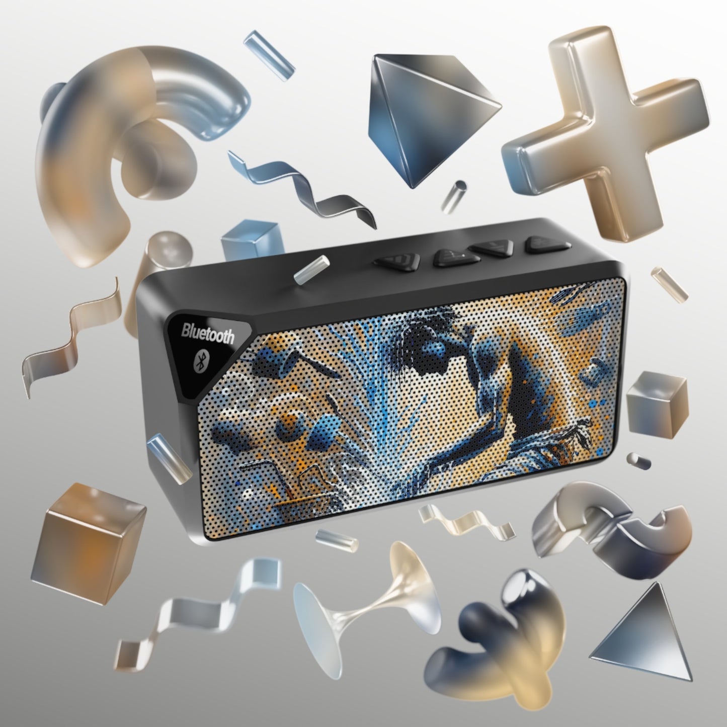 Meditative Kinetic Tachism Jabba Bluetooth Speaker - ATUH.ART