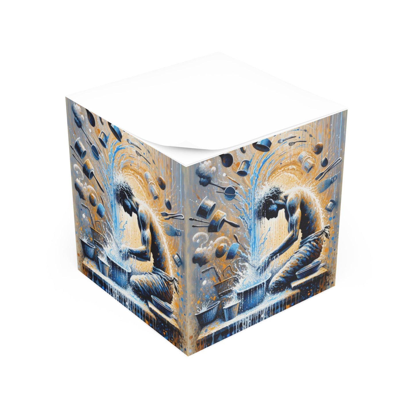 Meditative Kinetic Tachism Note Cube - ATUH.ART