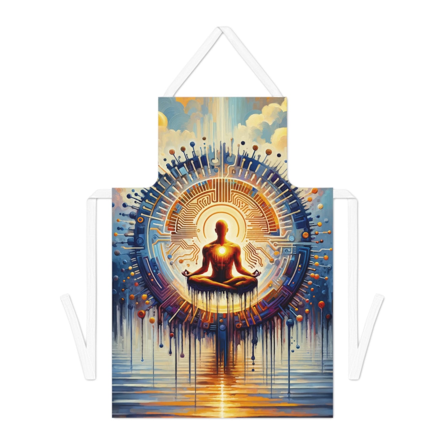 Meditative Technological Fusion Adult Apron (AOP) - ATUH.ART