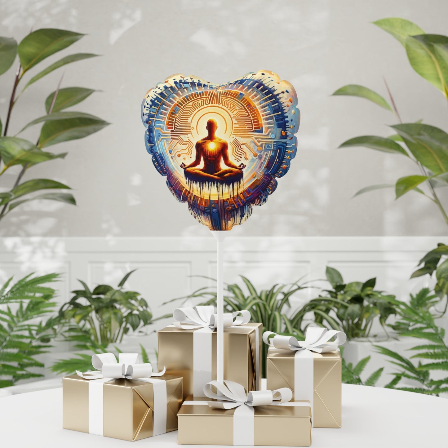 Meditative Technological Fusion Balloon (Round and Heart-shaped), 11" - ATUH.ART