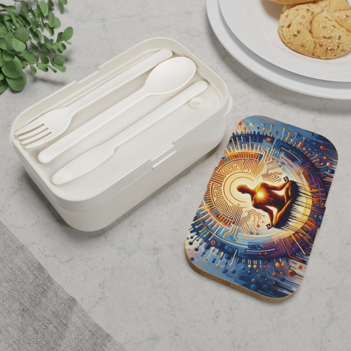 Meditative Technological Fusion Bento Lunch Box - ATUH.ART