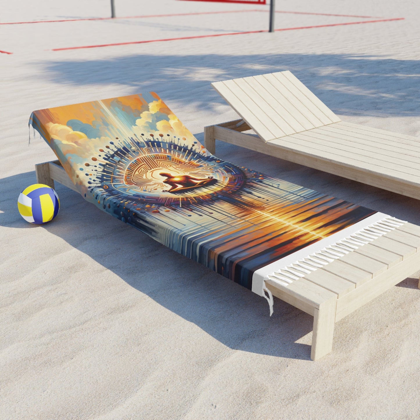 Meditative Technological Fusion Boho Beach Cloth - ATUH.ART