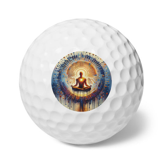 Meditative Technological Fusion Golf Balls, 6pcs - ATUH.ART