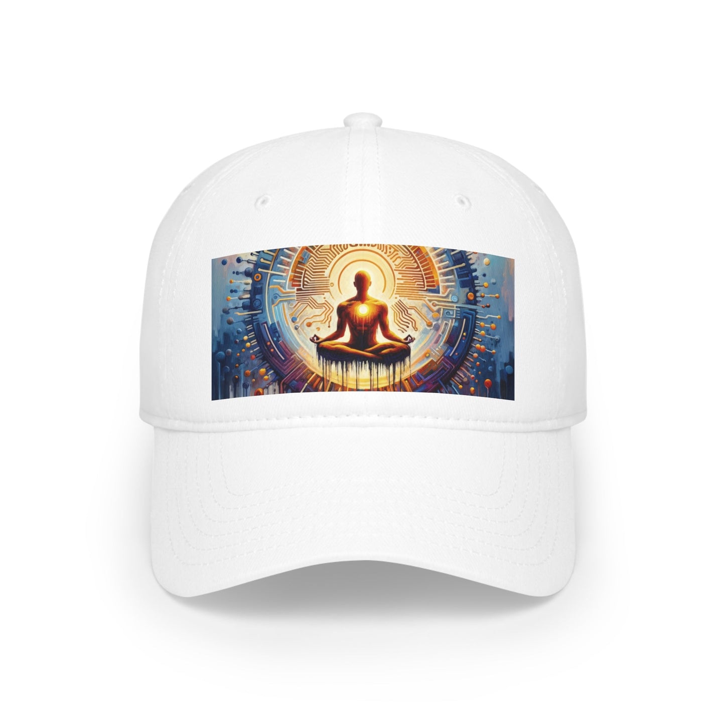 Meditative Technological Fusion Low Profile Baseball Cap - ATUH.ART