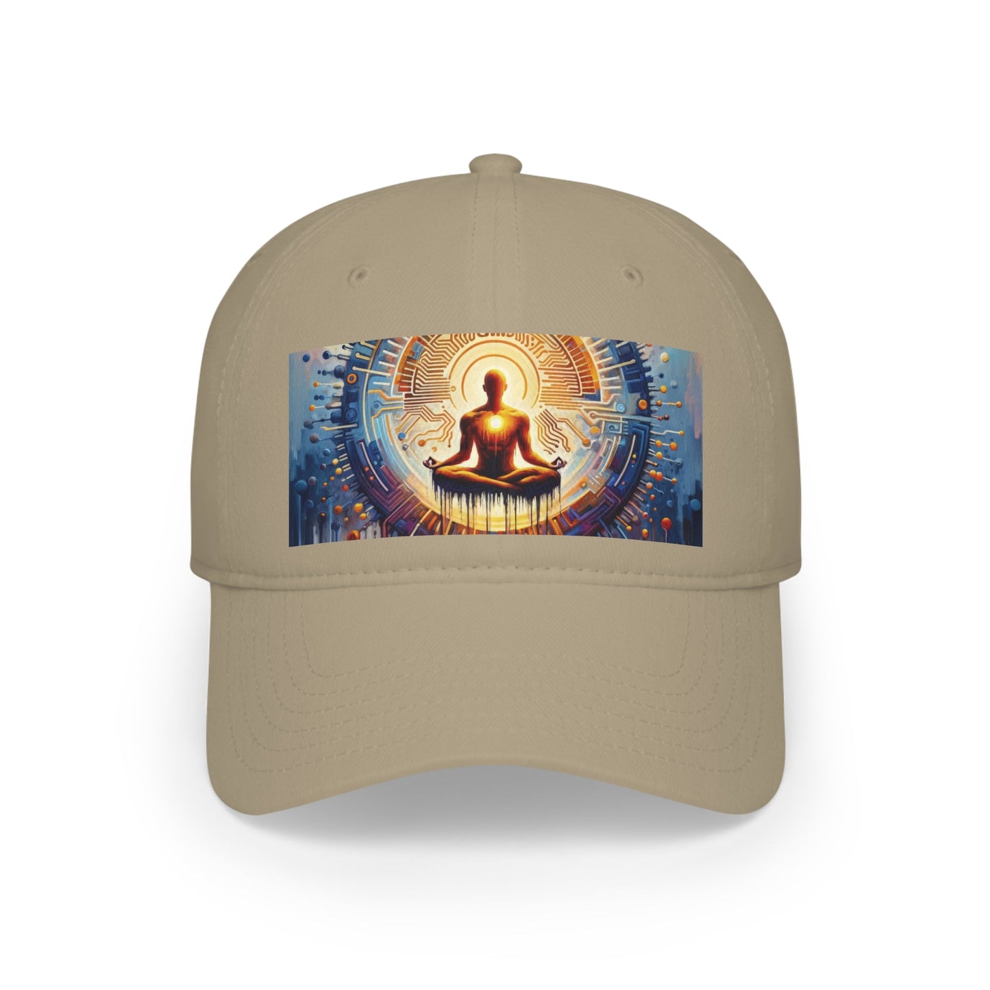 Meditative Technological Fusion Low Profile Baseball Cap - ATUH.ART