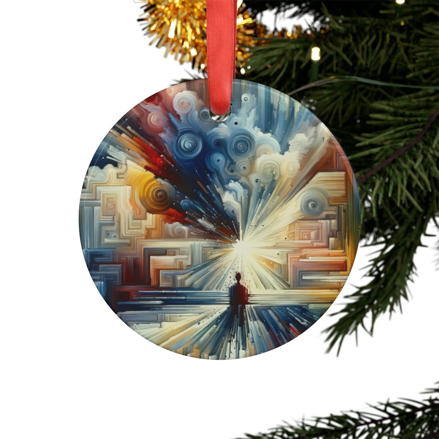 Memory Labyrinth Focus Acrylic Ornament with Ribbon - ATUH.ART