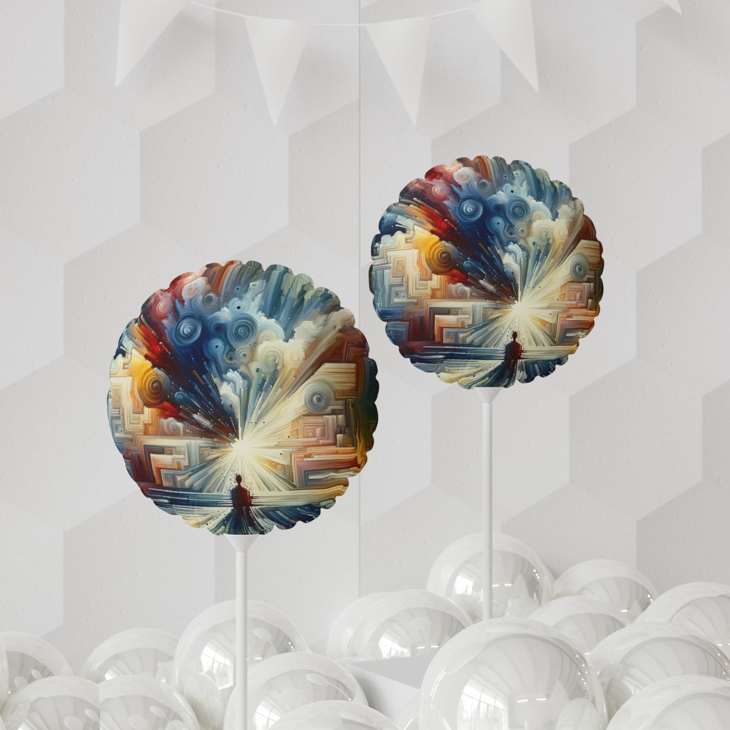 Memory Labyrinth Focus Balloon (Round and Heart-shaped), 11" - ATUH.ART