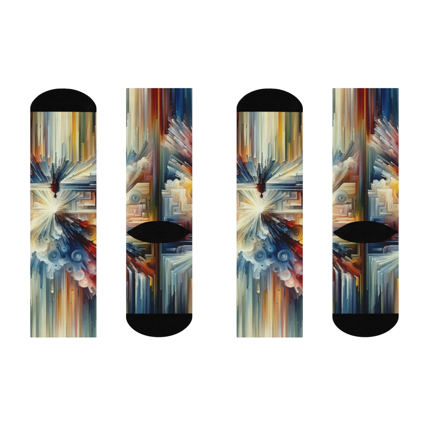 Memory Labyrinth Focus Cushioned Crew Socks - ATUH.ART