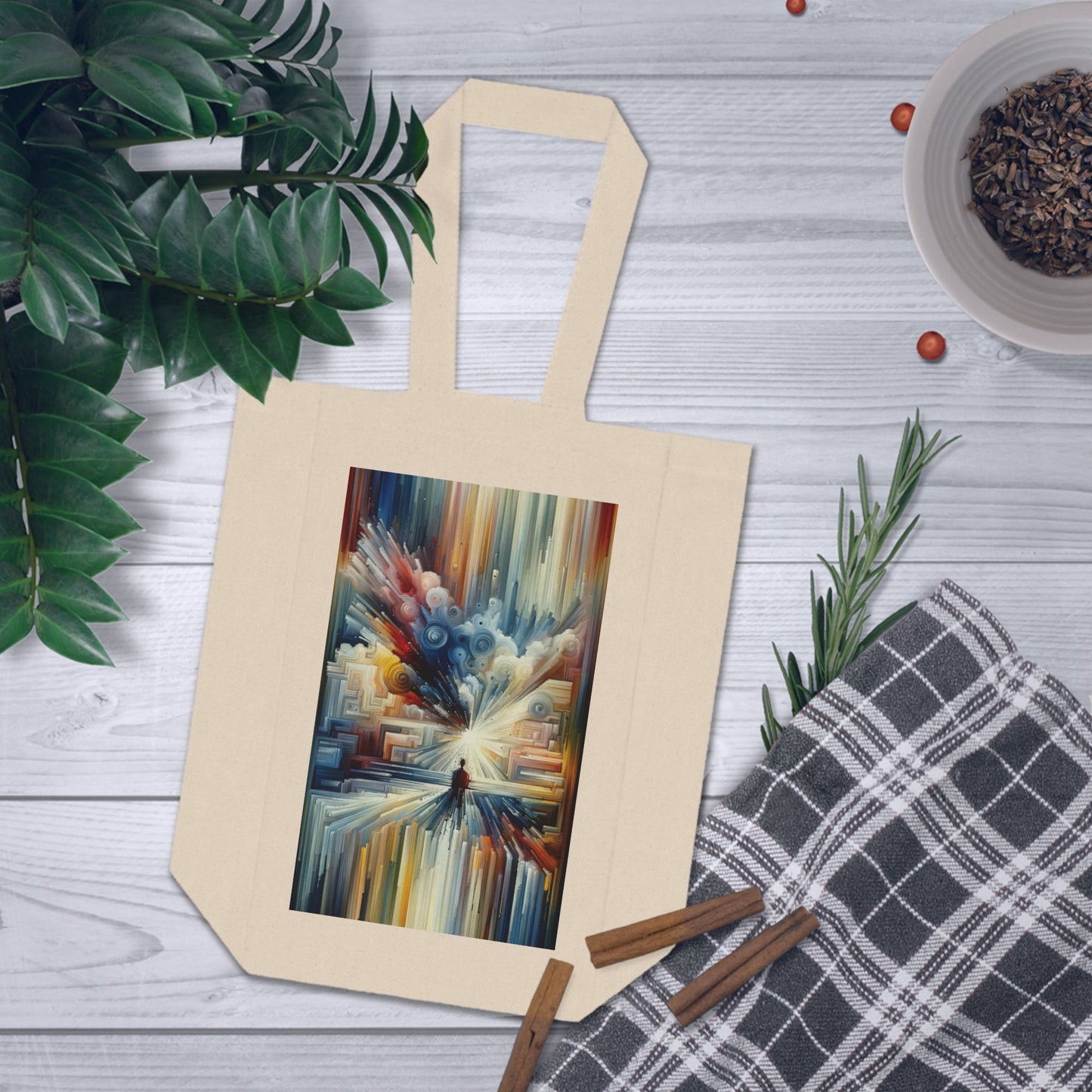 Memory Labyrinth Focus Double Wine Tote Bag - ATUH.ART