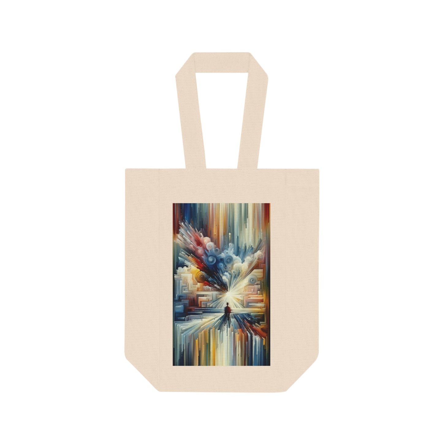 Memory Labyrinth Focus Double Wine Tote Bag - ATUH.ART