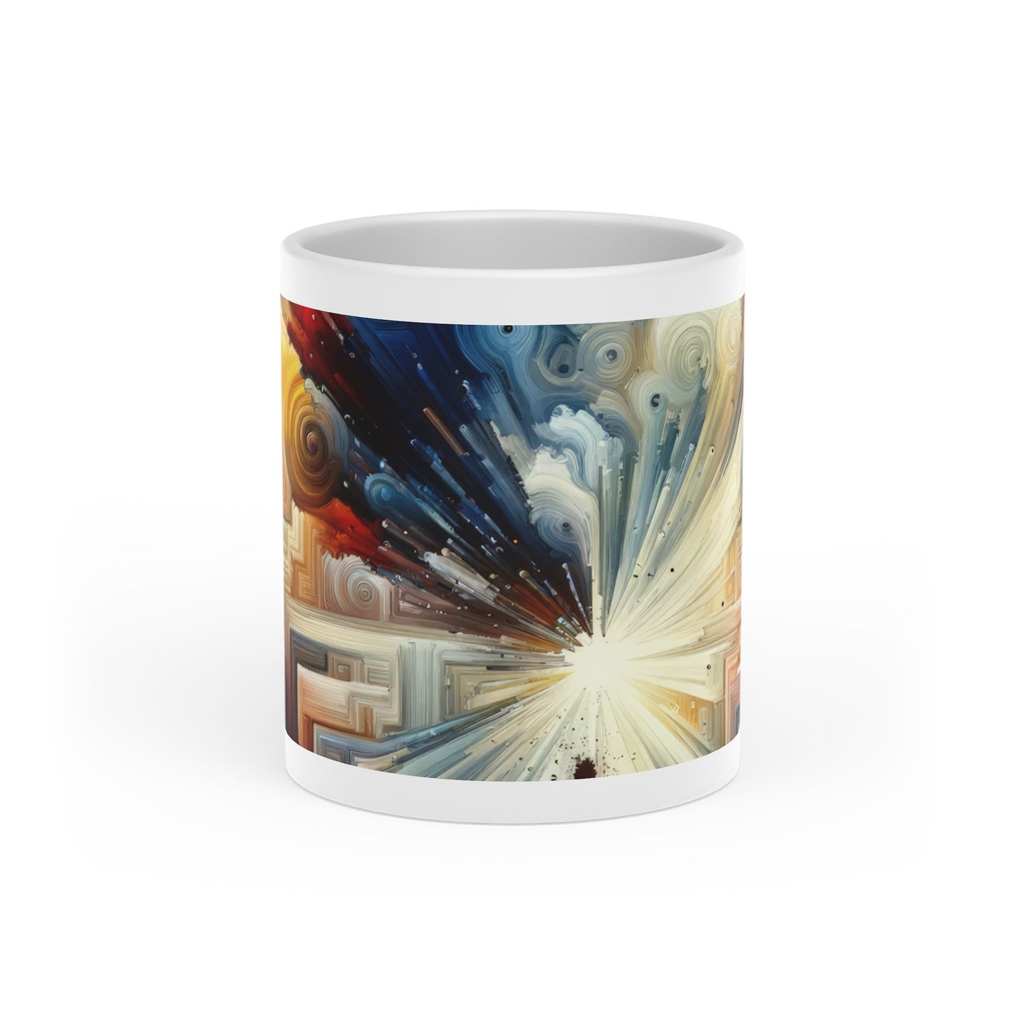 Memory Labyrinth Focus Heart-Shaped Mug - ATUH.ART