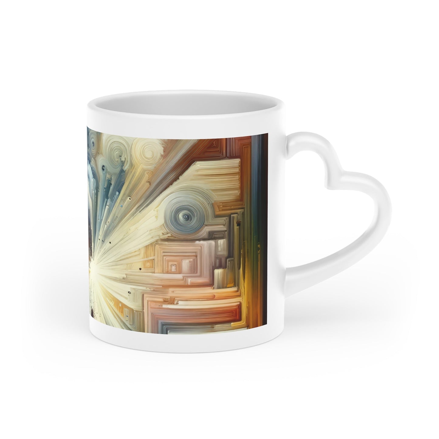 Memory Labyrinth Focus Heart-Shaped Mug - ATUH.ART