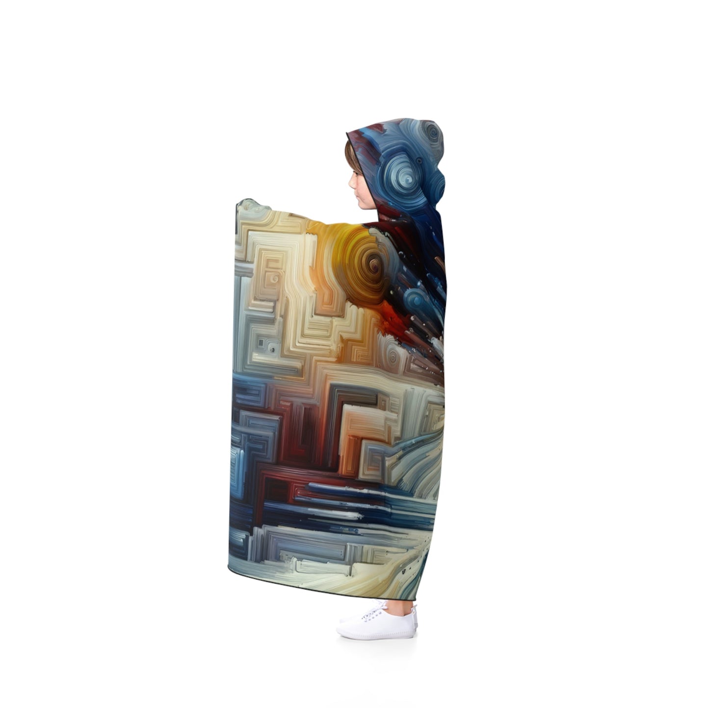 Memory Labyrinth Focus Hooded Blanket - ATUH.ART