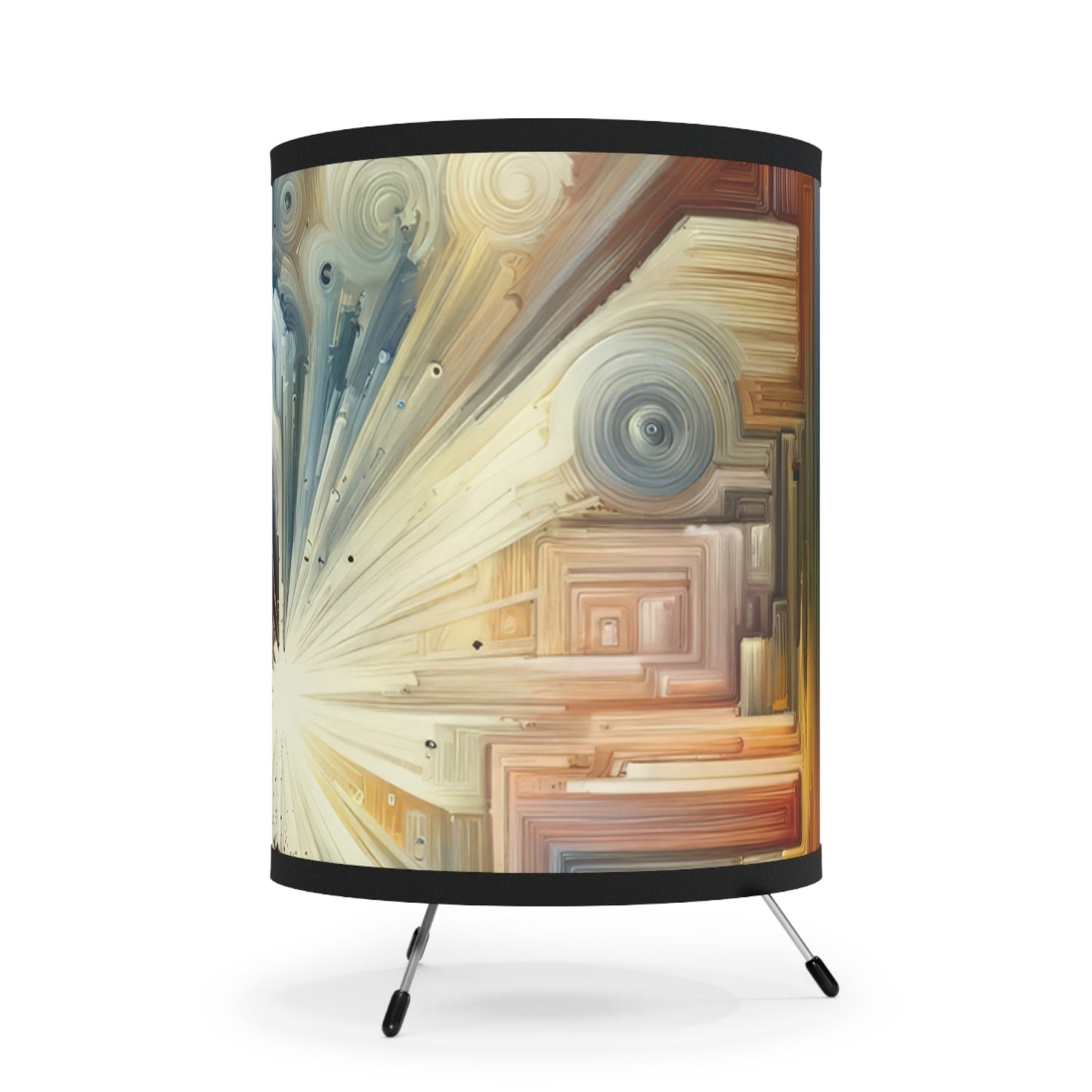 Memory Labyrinth Focus Tripod Lamp with High-Res Printed Shade, US\CA plug - ATUH.ART