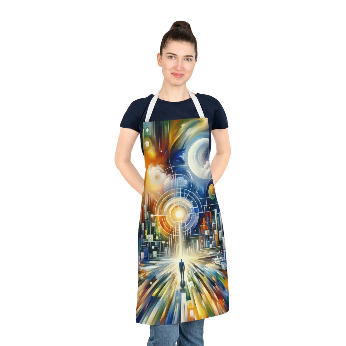 Mindful Megabyte Convergence Adult Apron (AOP) - ATUH.ART