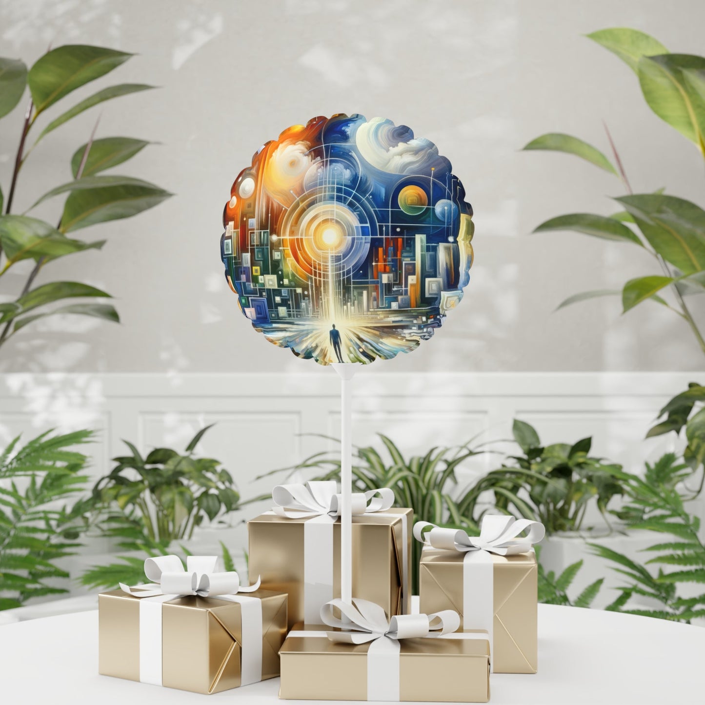 Mindful Megabyte Convergence Balloon (Round and Heart-shaped), 11" - ATUH.ART
