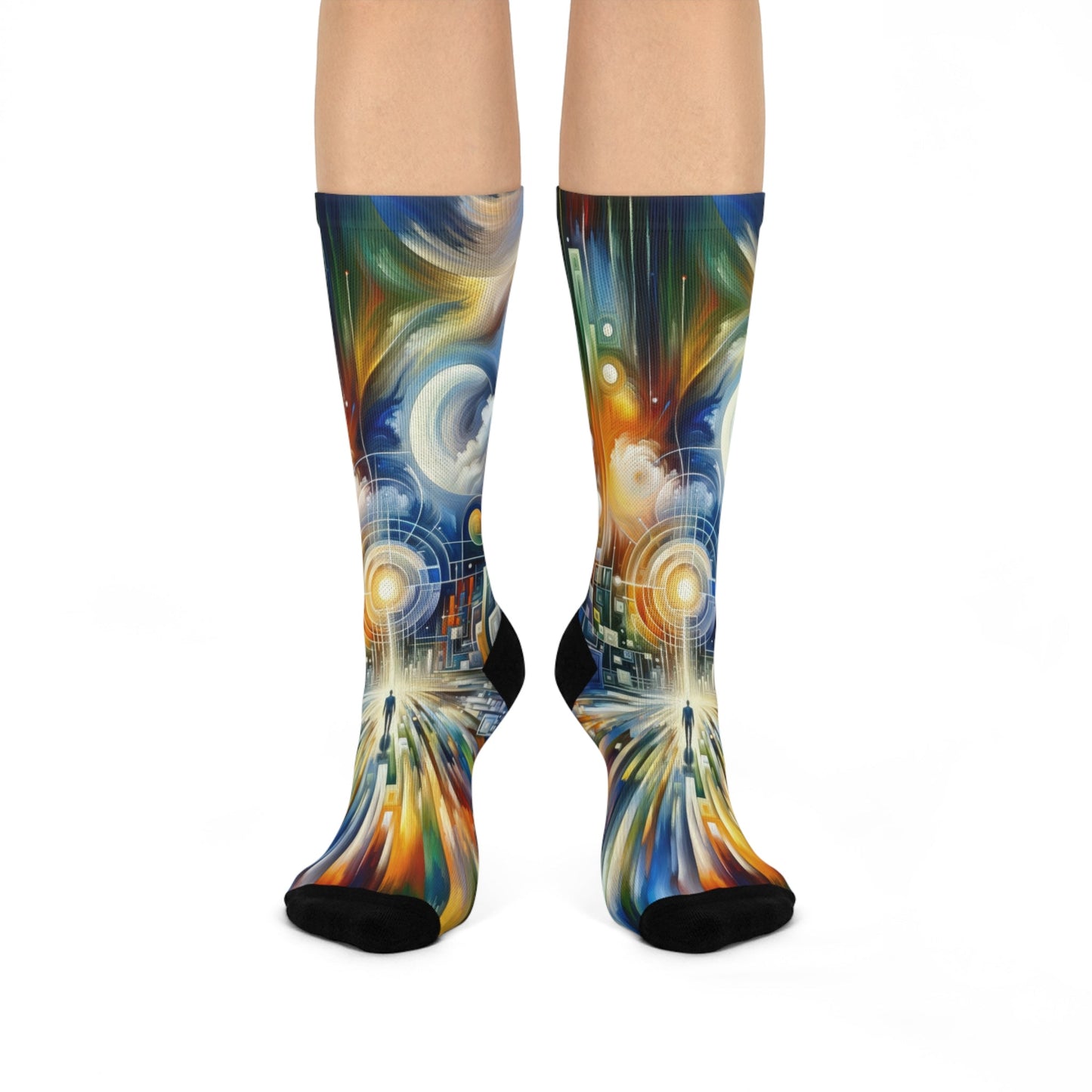 Mindful Megabyte Convergence Cushioned Crew Socks - ATUH.ART