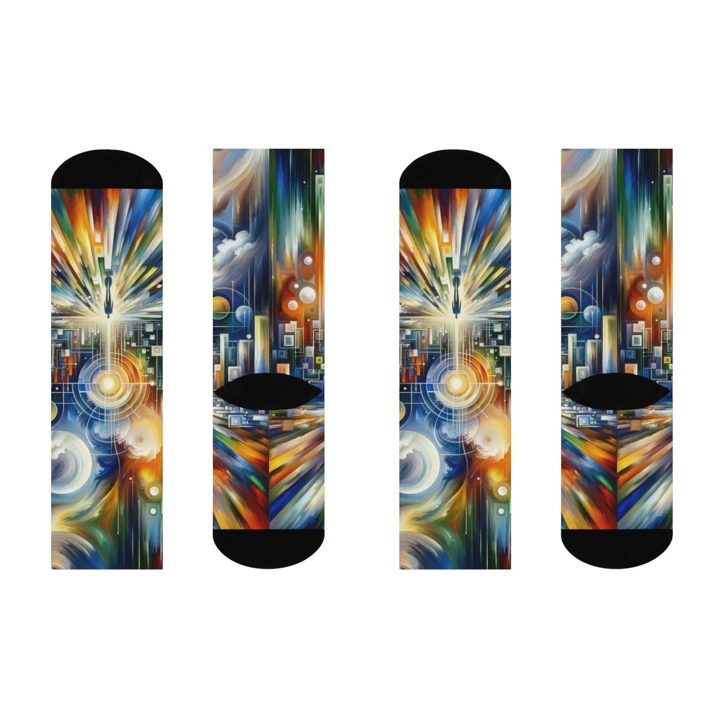 Mindful Megabyte Convergence Cushioned Crew Socks - ATUH.ART