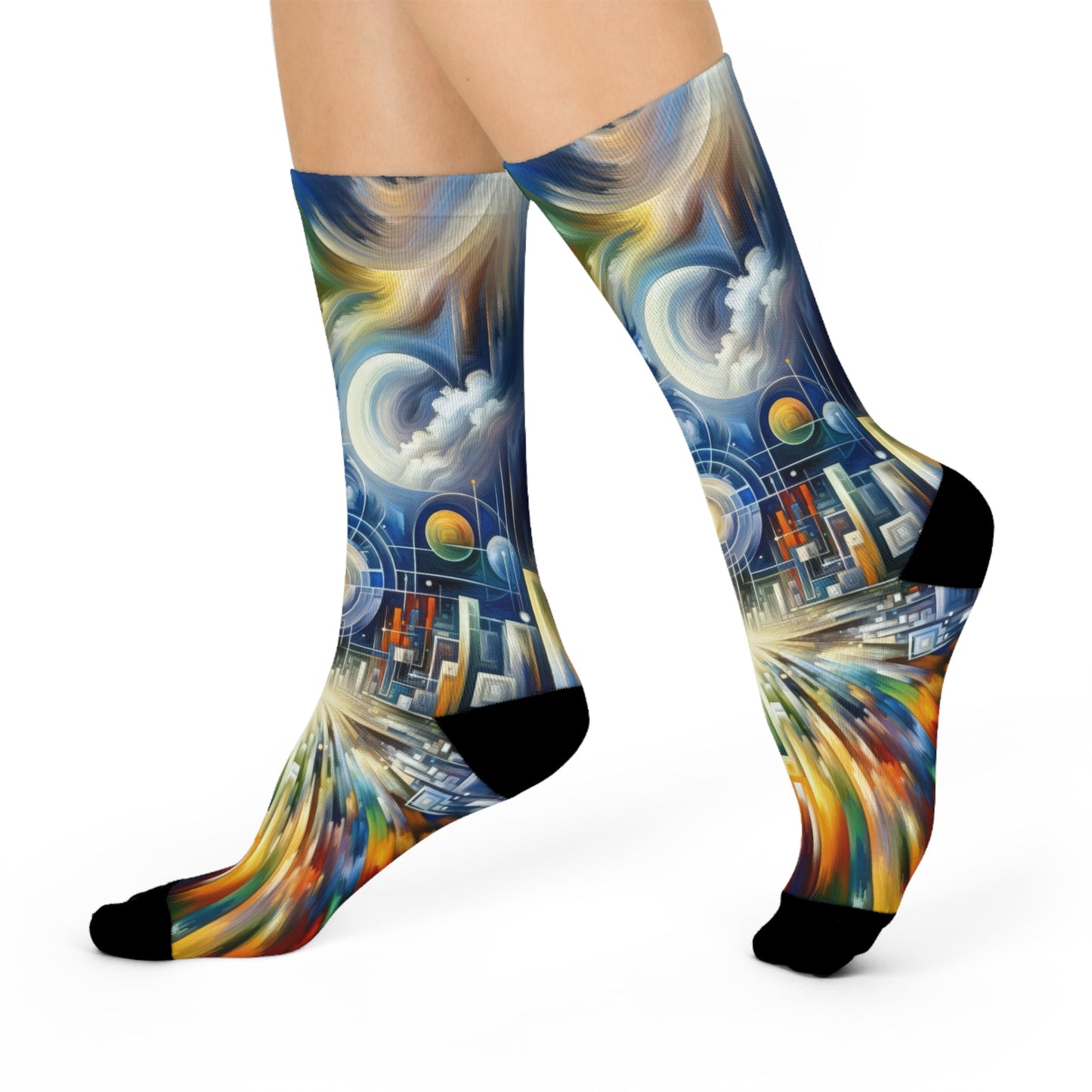 Mindful Megabyte Convergence Cushioned Crew Socks - ATUH.ART