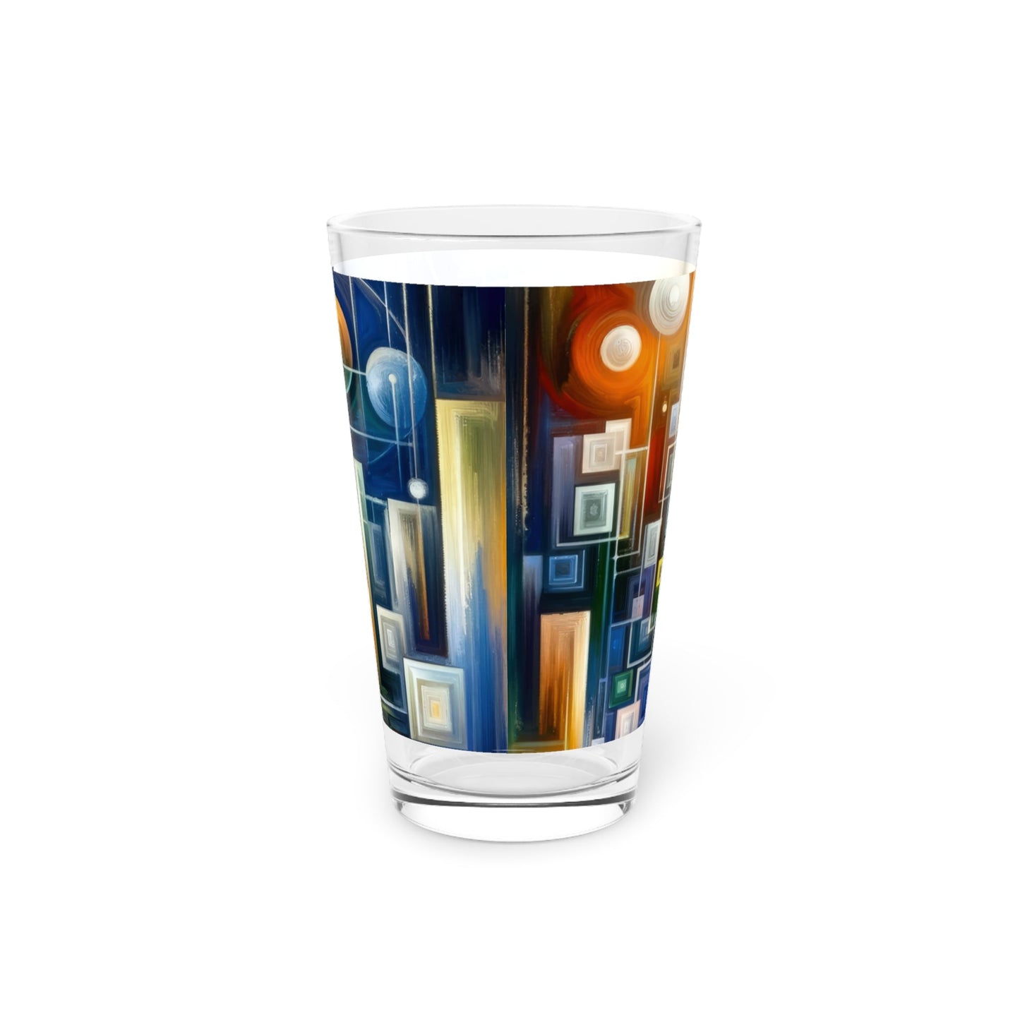 Mindful Megabyte Convergence Pint Glass, 16oz - ATUH.ART