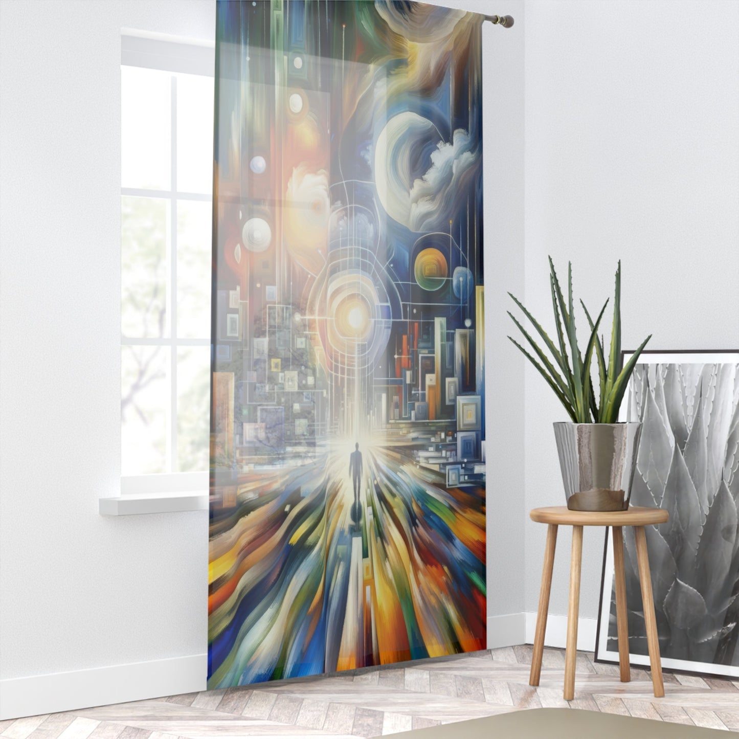 Mindful Megabyte Convergence Window Curtain - ATUH.ART