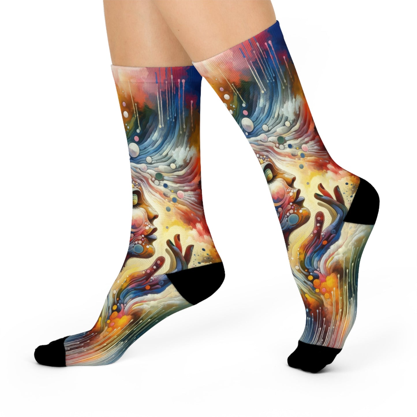 Mindful Melody Harmony Cushioned Crew Socks - ATUH.ART