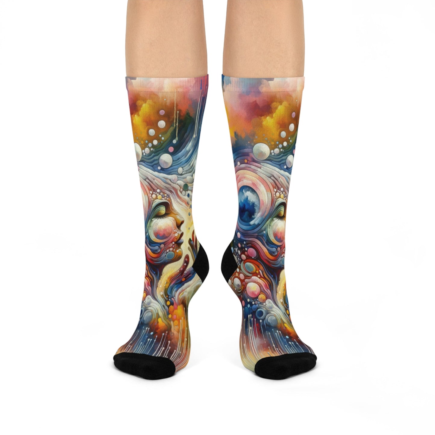 Mindful Melody Harmony Cushioned Crew Socks - ATUH.ART