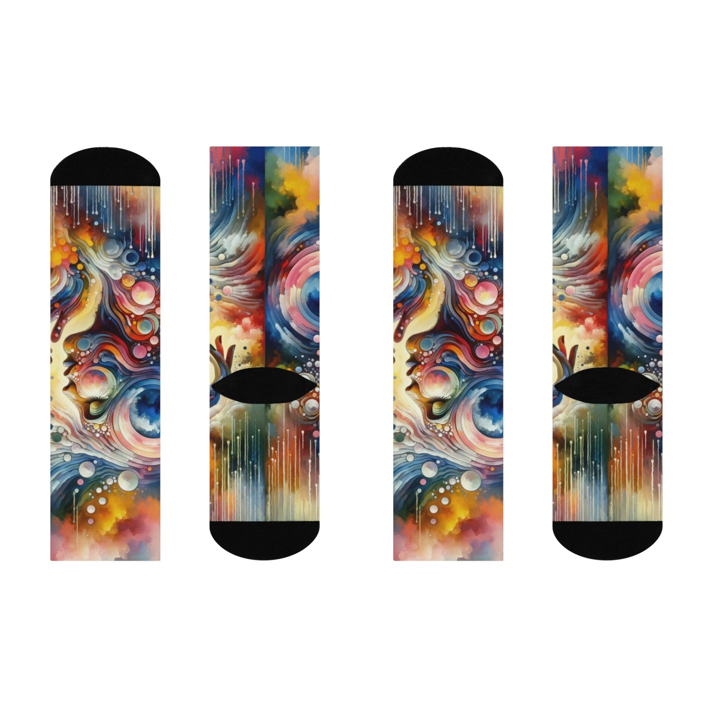 Mindful Melody Harmony Cushioned Crew Socks - ATUH.ART