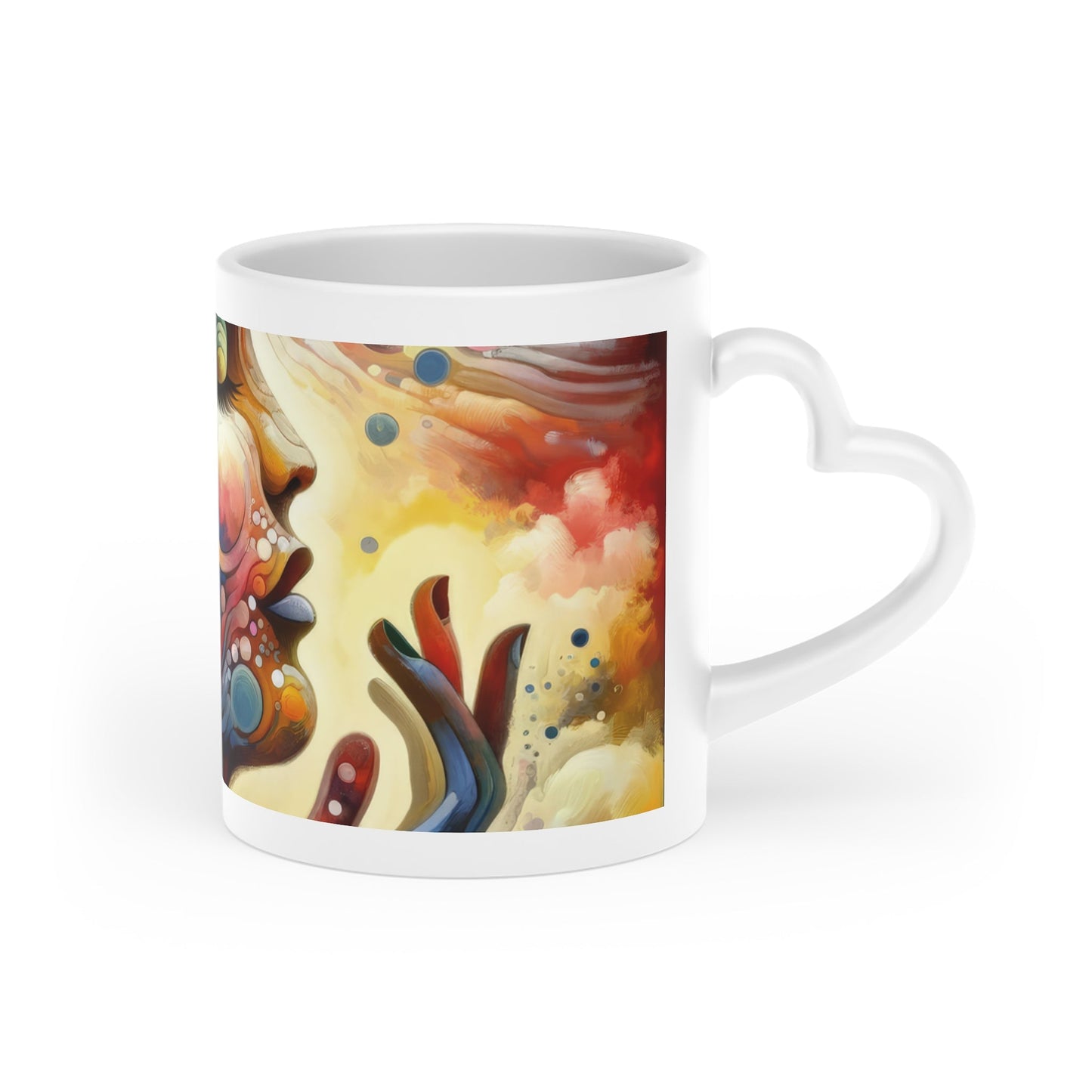 Mindful Melody Harmony Heart-Shaped Mug - ATUH.ART