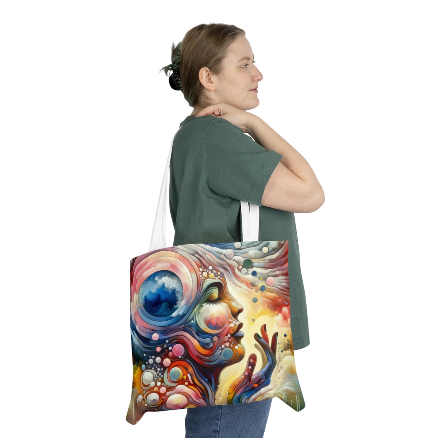 Mindful Melody Harmony Shoulder Tote Bag (AOP) - ATUH.ART