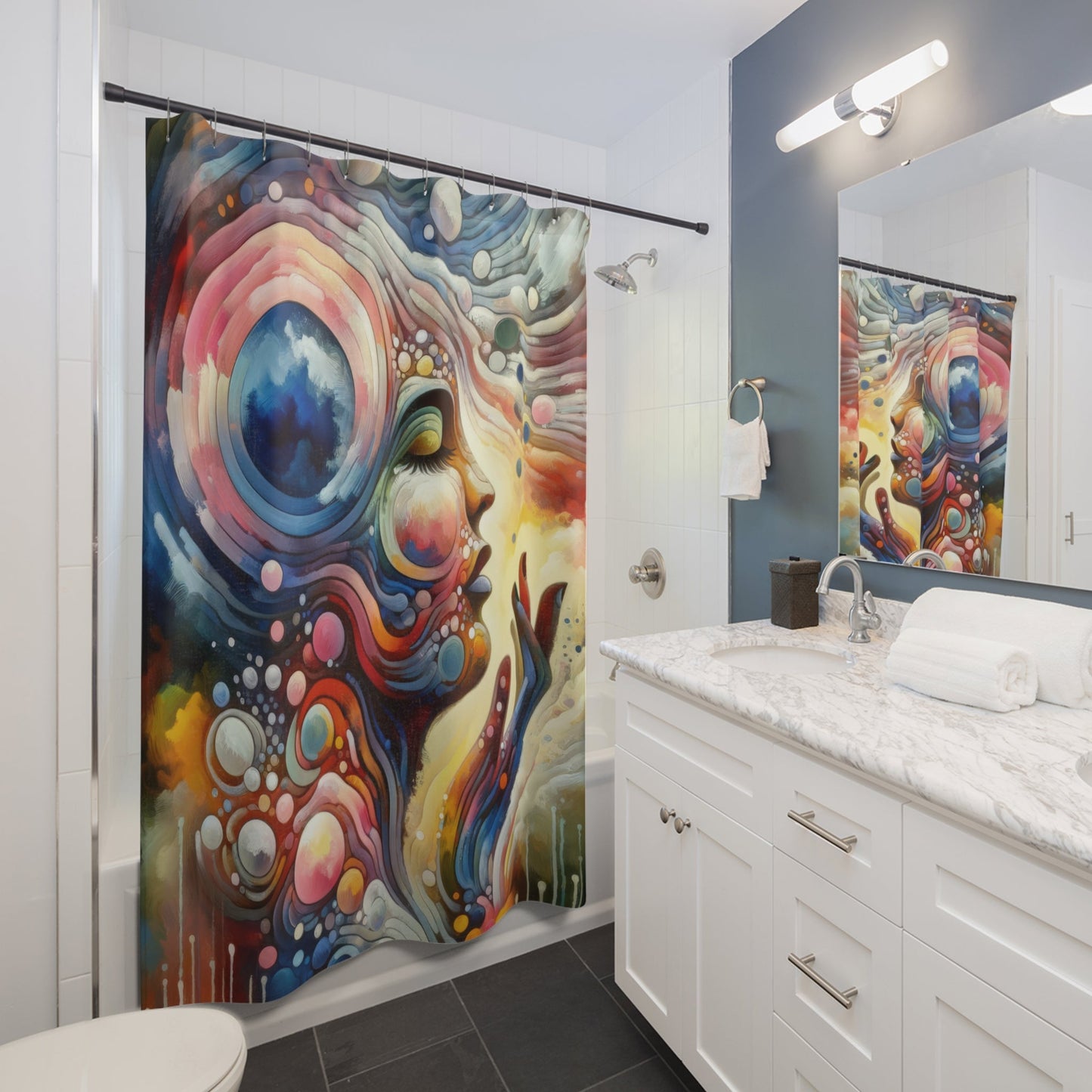 Mindful Melody Harmony Shower Curtains - ATUH.ART