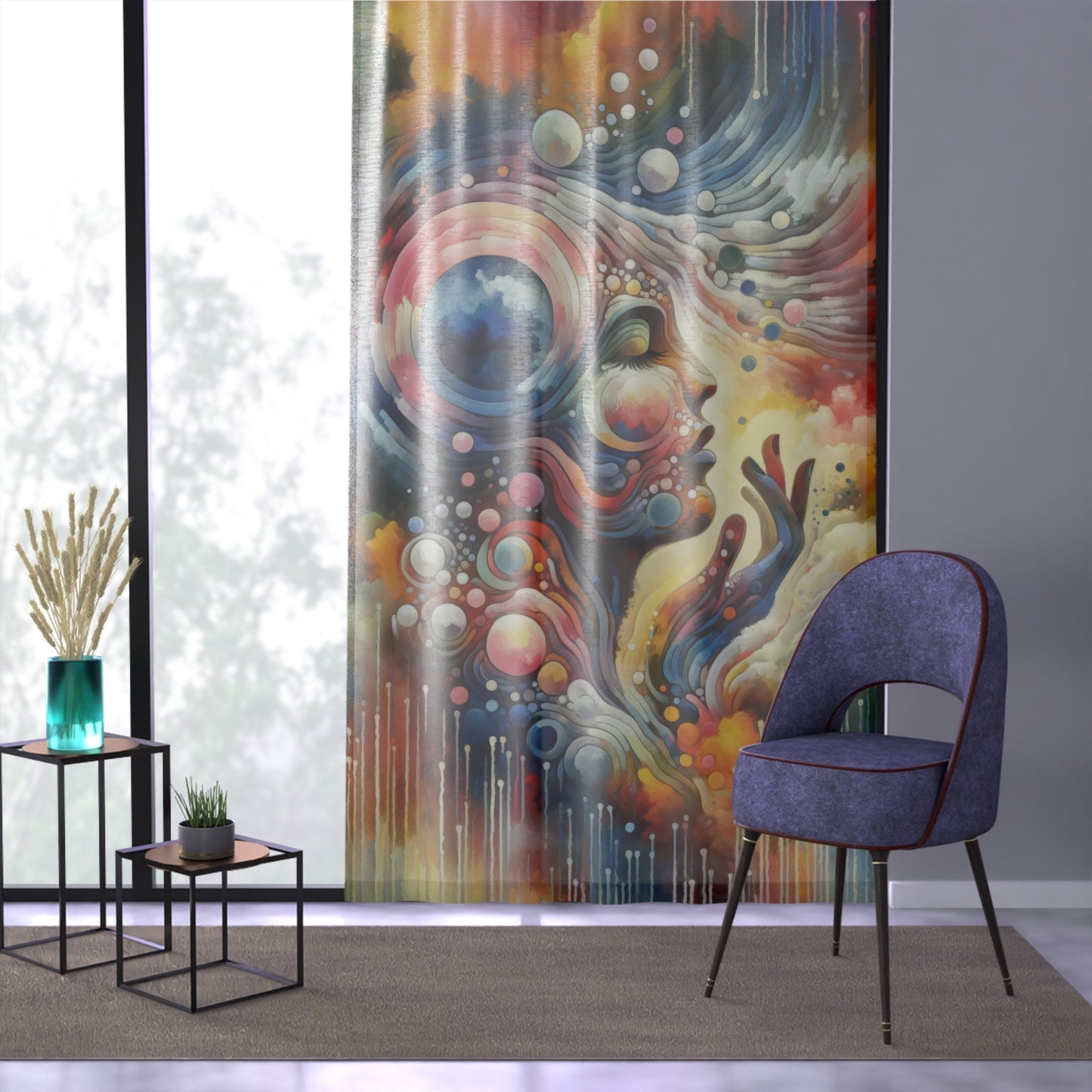 Mindful Melody Harmony Window Curtain - ATUH.ART