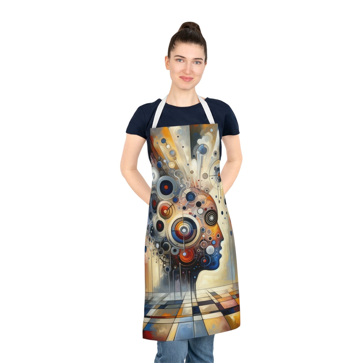 Mindful Tachism Engagement Adult Apron (AOP) - ATUH.ART