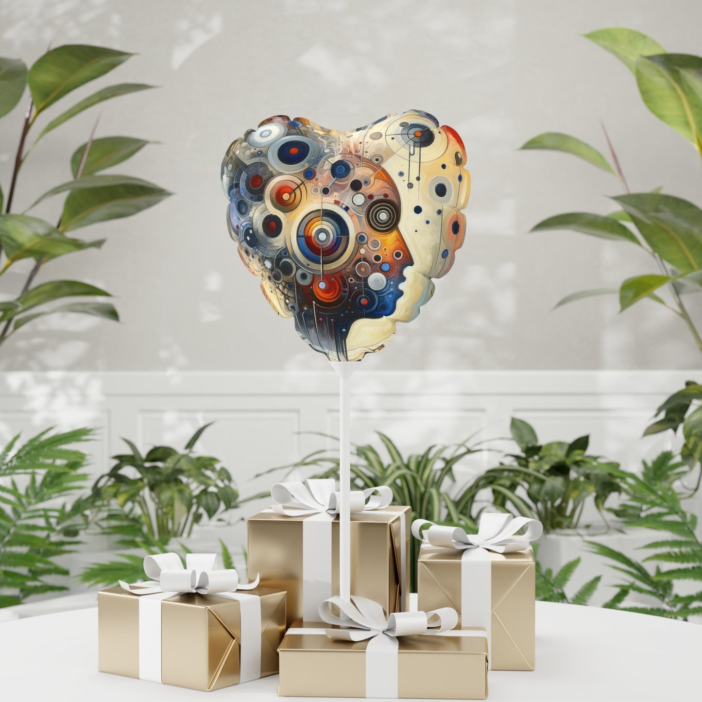Mindful Tachism Engagement Balloon (Round and Heart-shaped), 11" - ATUH.ART