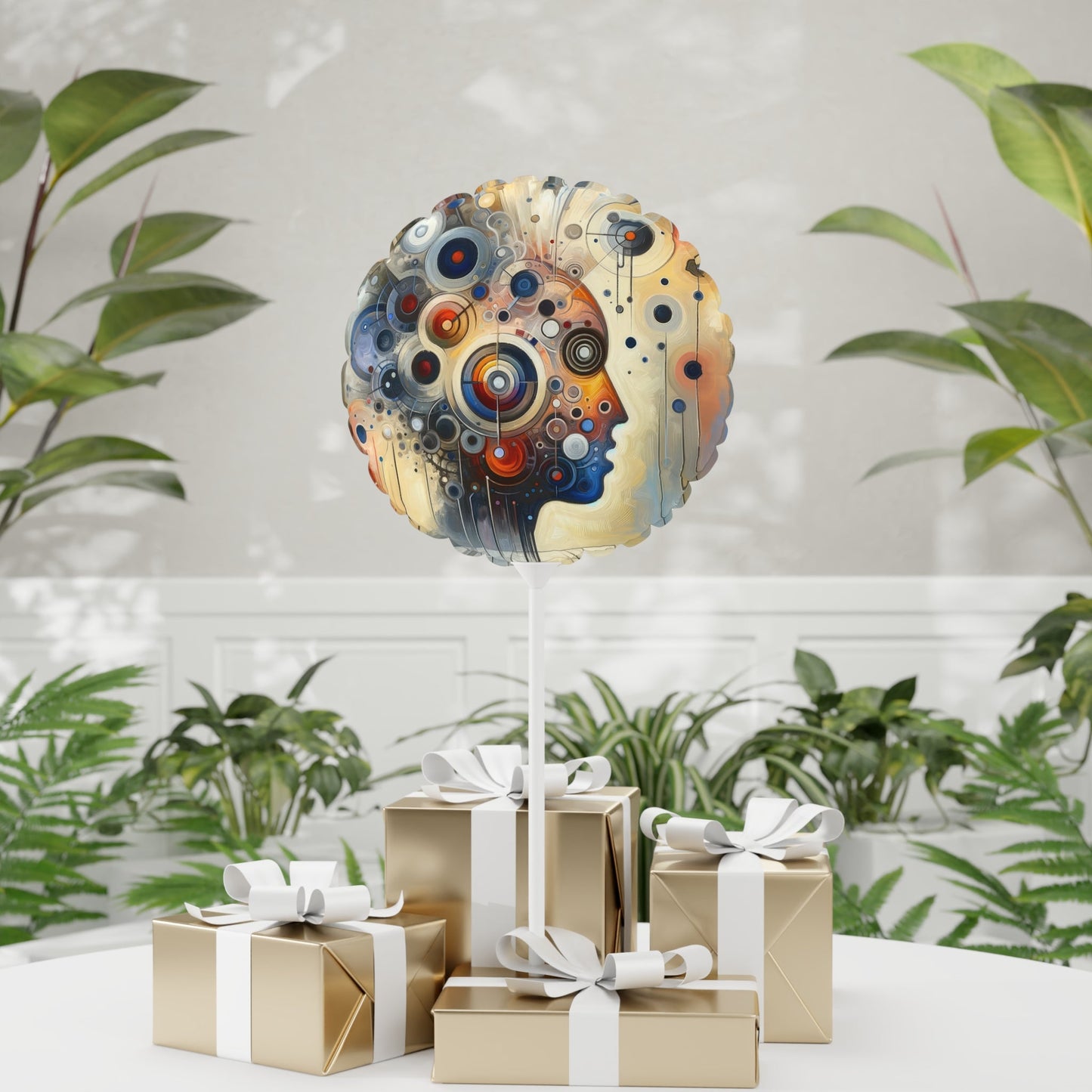 Mindful Tachism Engagement Balloon (Round and Heart-shaped), 11" - ATUH.ART