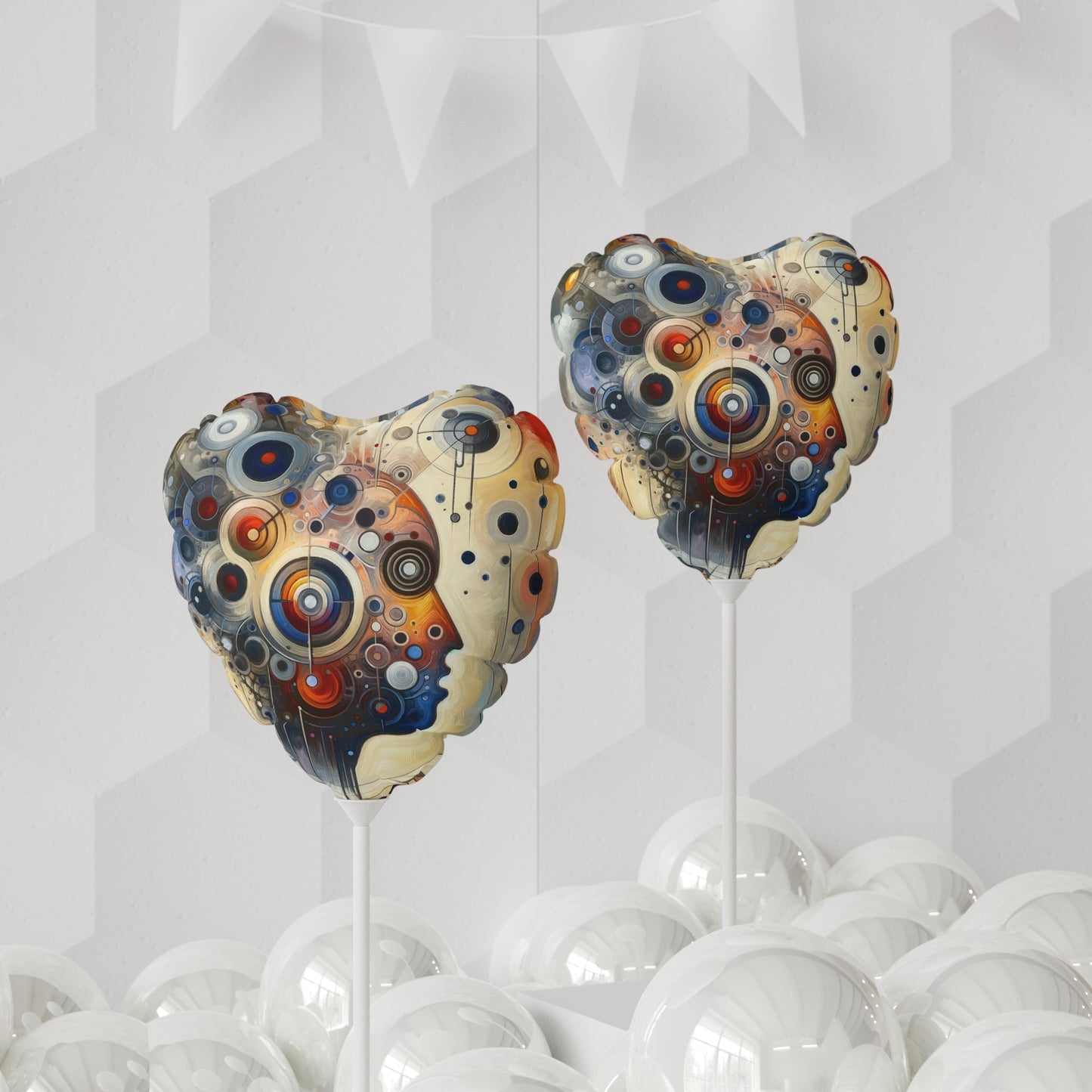 Mindful Tachism Engagement Balloon (Round and Heart-shaped), 11" - ATUH.ART