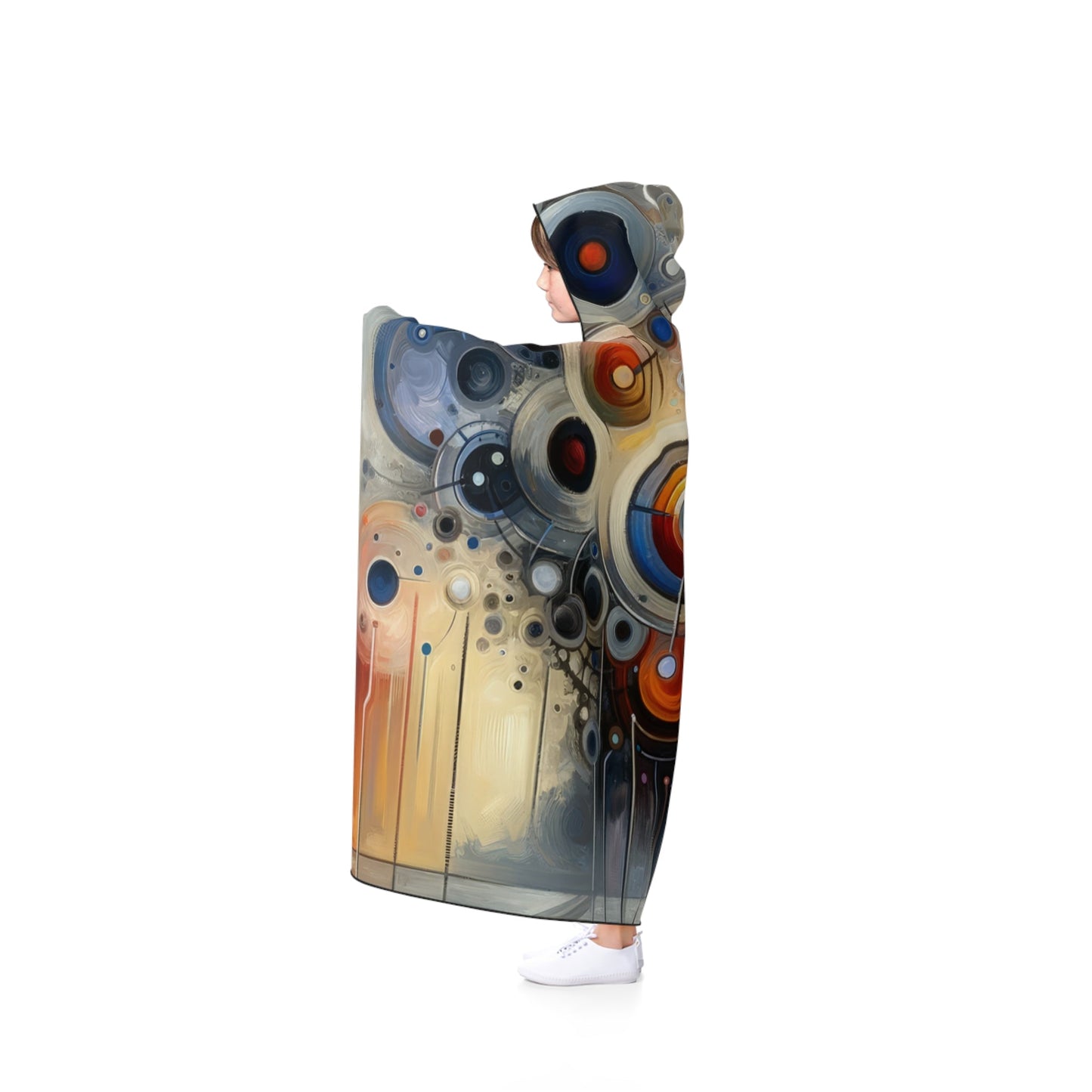 Mindful Tachism Engagement Hooded Blanket - ATUH.ART