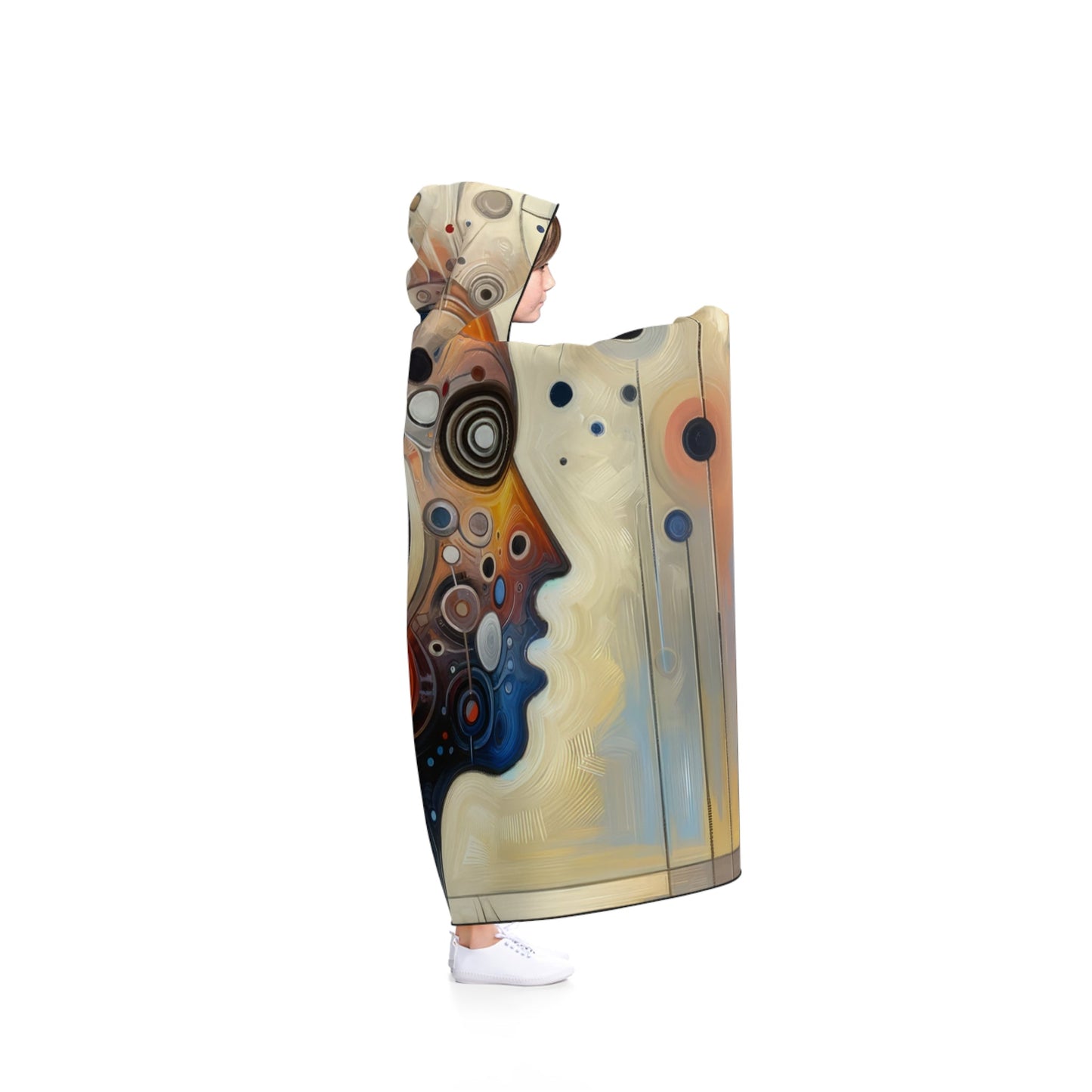 Mindful Tachism Engagement Hooded Blanket - ATUH.ART
