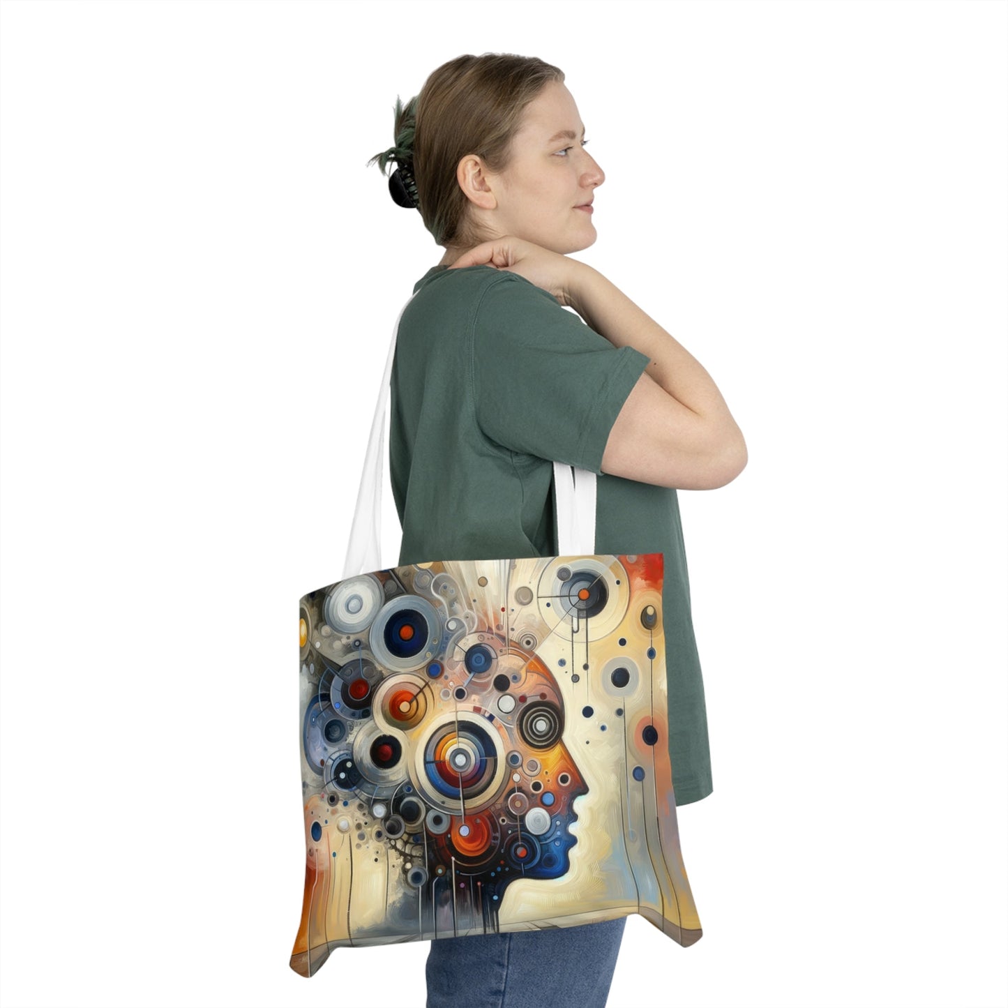 Mindful Tachism Engagement Shoulder Tote Bag (AOP) - ATUH.ART