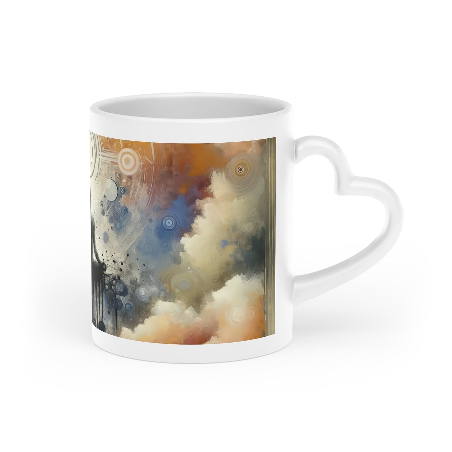 Mindful Transformation Profundity Heart-Shaped Mug - ATUH.ART