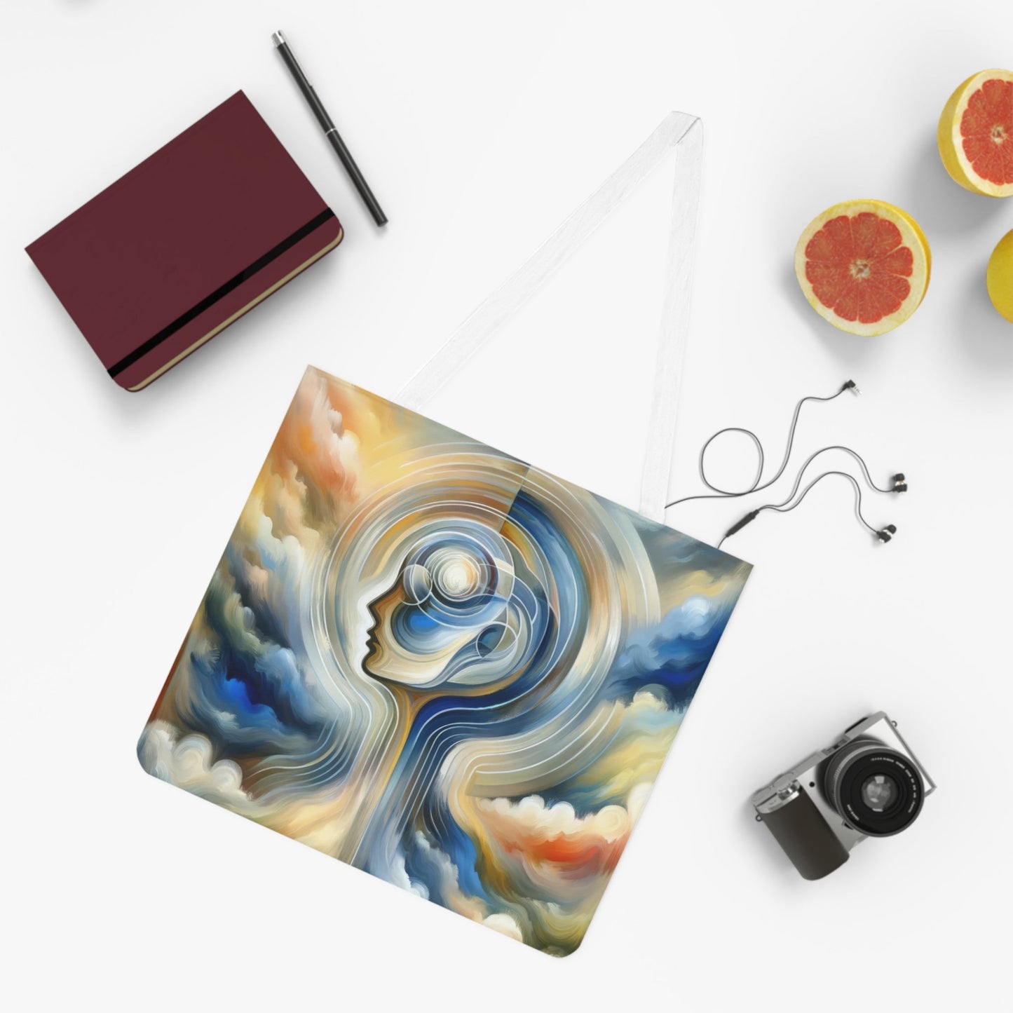 Mindful Unified Awakening Shoulder Tote Bag (AOP) - ATUH.ART