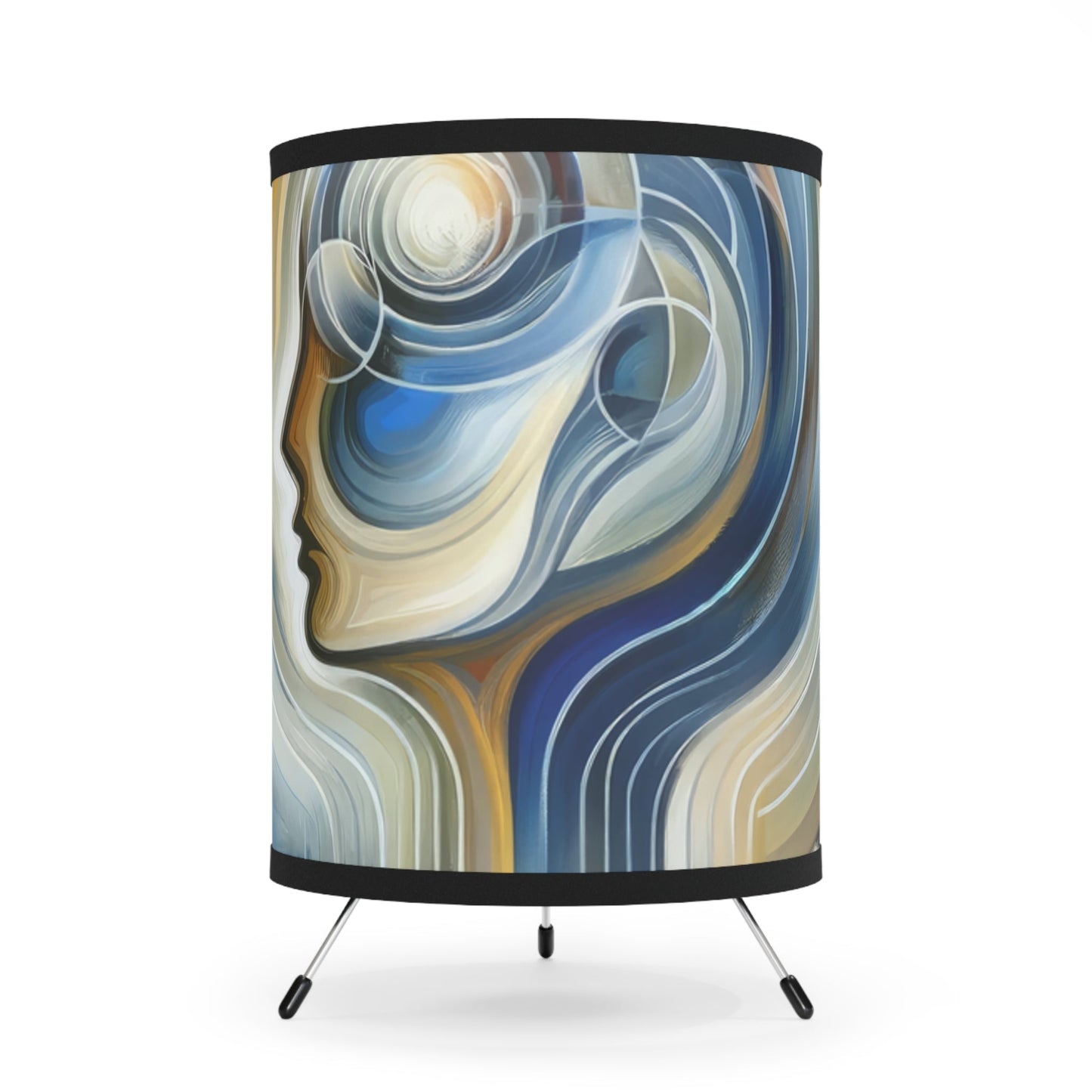 Mindful Unified Awakening Tripod Lamp with High-Res Printed Shade, US\CA plug - ATUH.ART