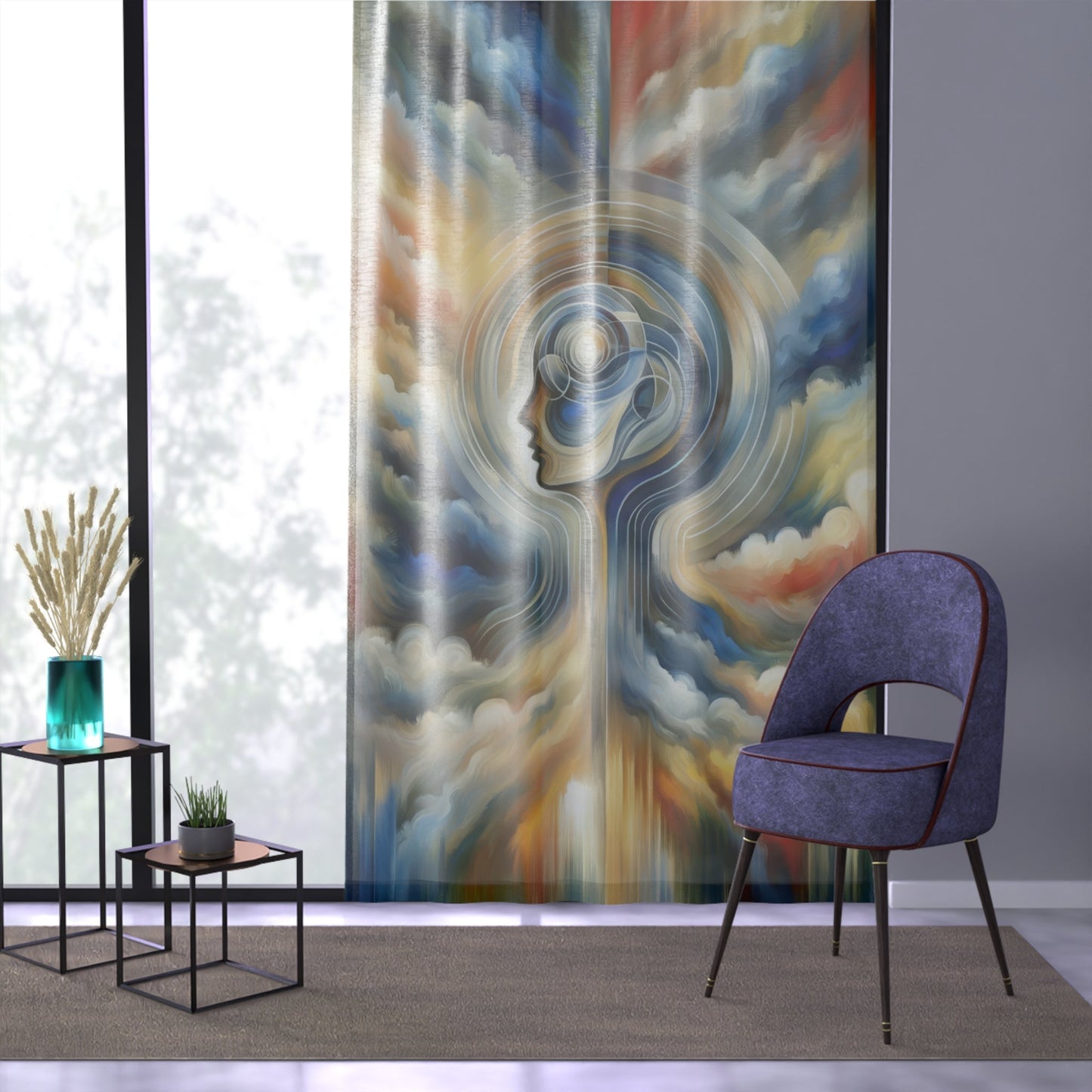 Mindful Unified Awakening Window Curtain - ATUH.ART