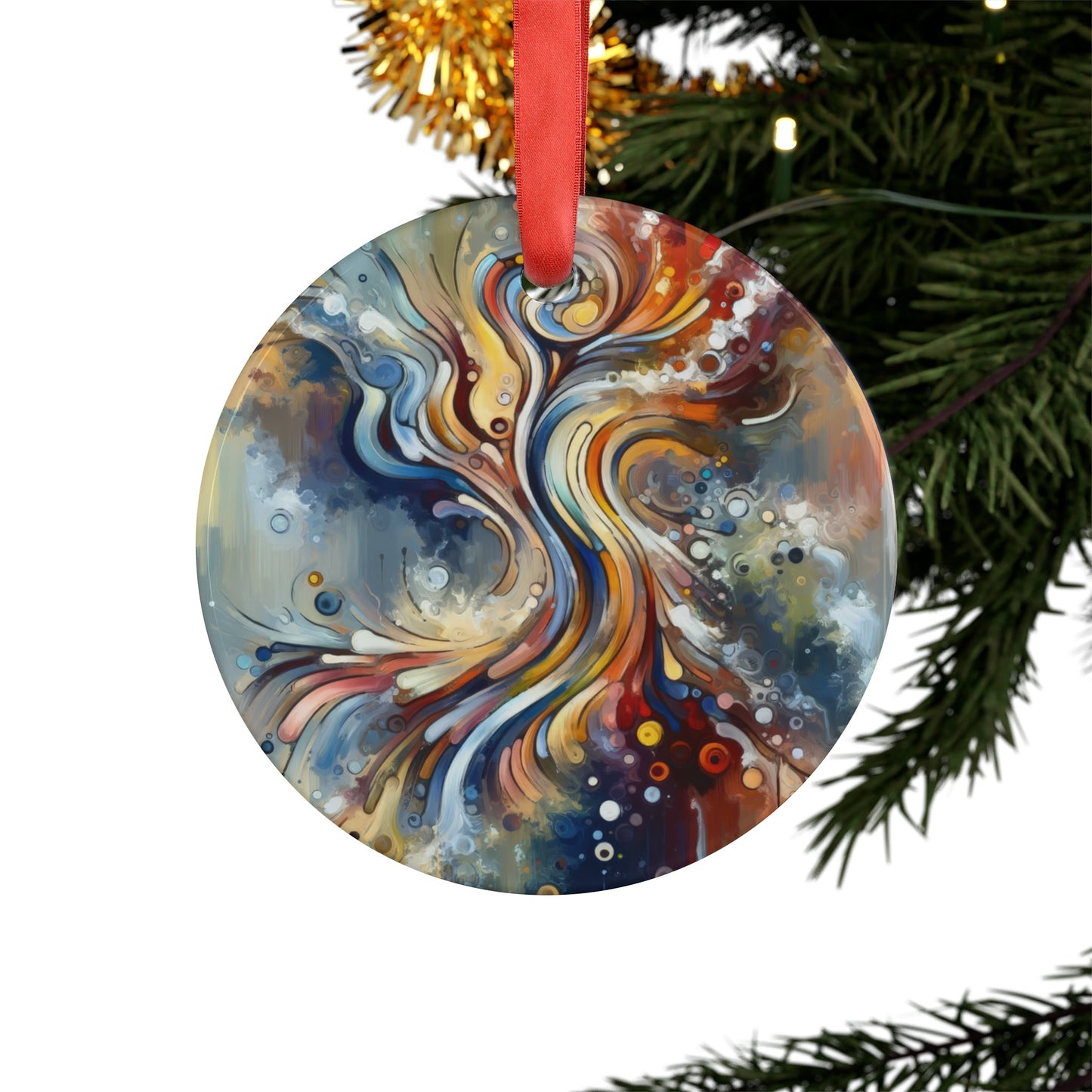 Mindfulness Motion Divine Acrylic Ornament with Ribbon - ATUH.ART