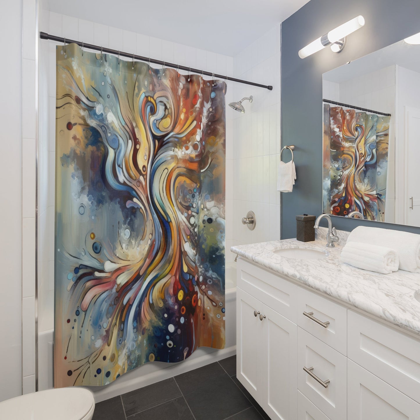 Mindfulness Motion Divine Shower Curtains - ATUH.ART