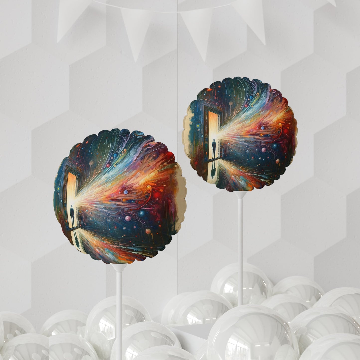 Mirror Wholeness Tachism Balloon (Round and Heart-shaped), 11" - ATUH.ART